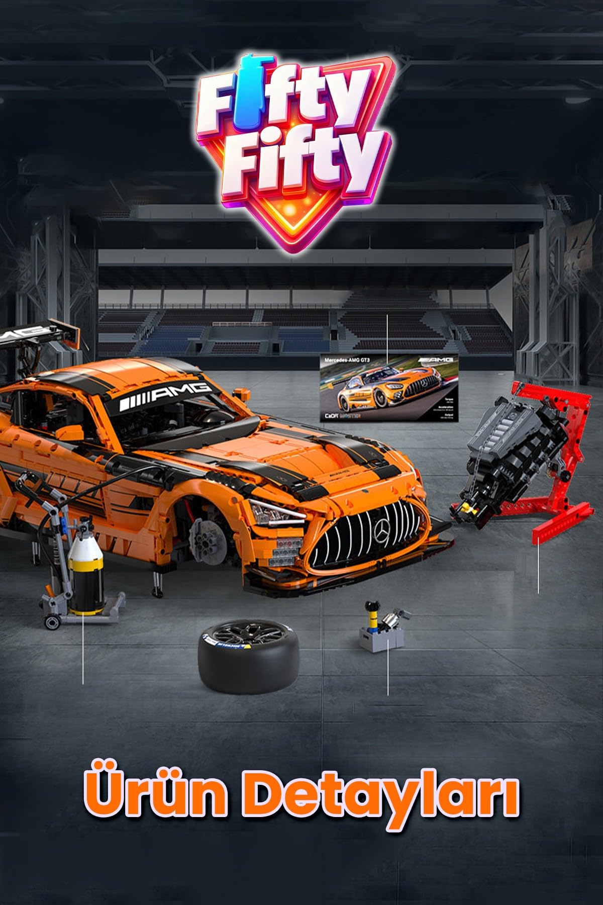 CaDA Master 1:8 Mercedes-AMG GT3 C64008W – 5466 Parça Premium