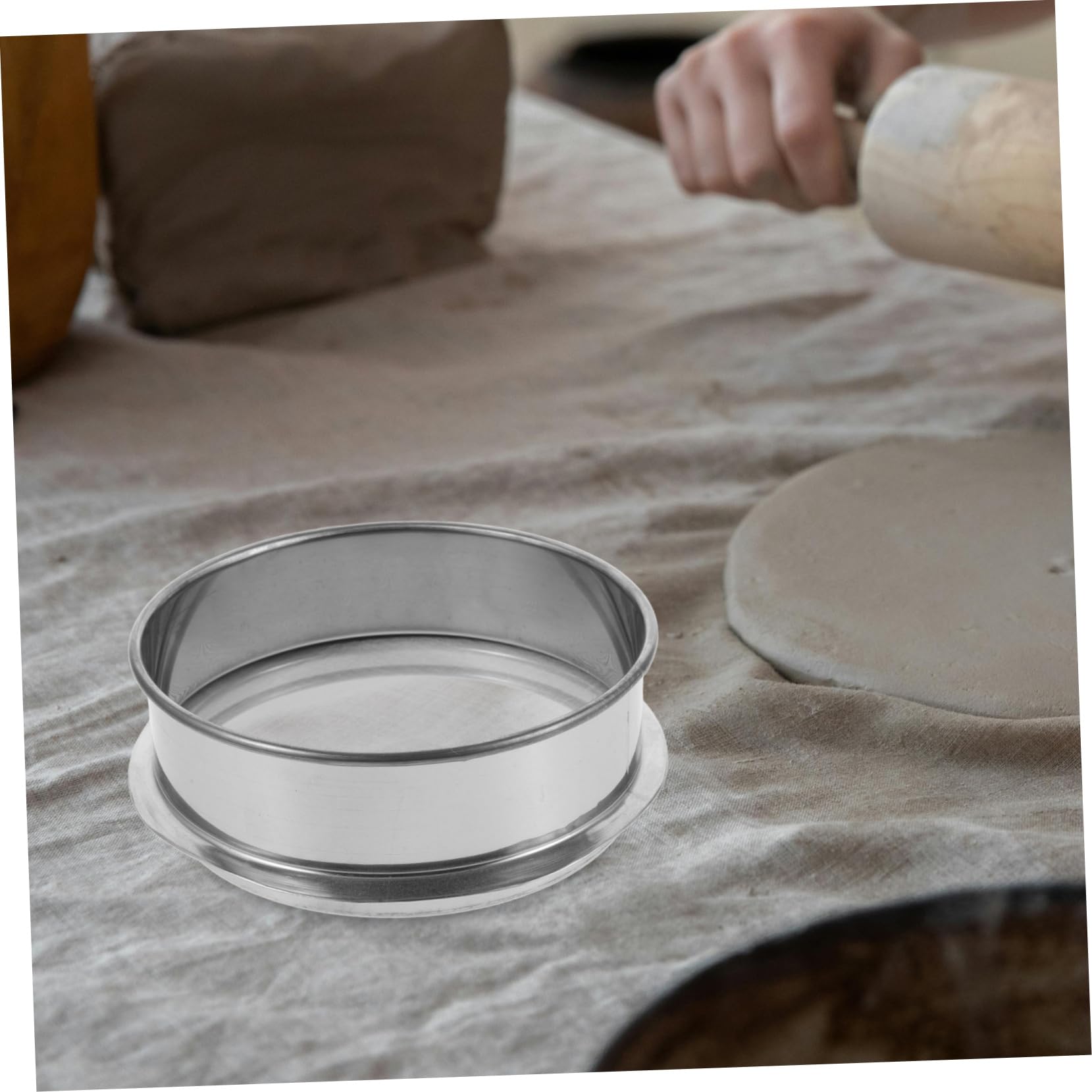 SEWACC 3pièces Tamis Rond Acier Inoxydable Mailles pour Glaçure Outil Polyvalent De Filtration pour Parfait pour Artistes Professionnels
