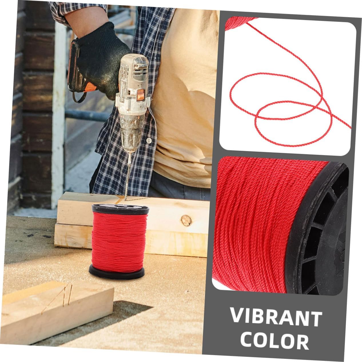 Cabilock 3Rolls Twisted Nylon String Lines High Strength Building Lines for Masonry and Construction Projects for Bricklaying and Fencing Each