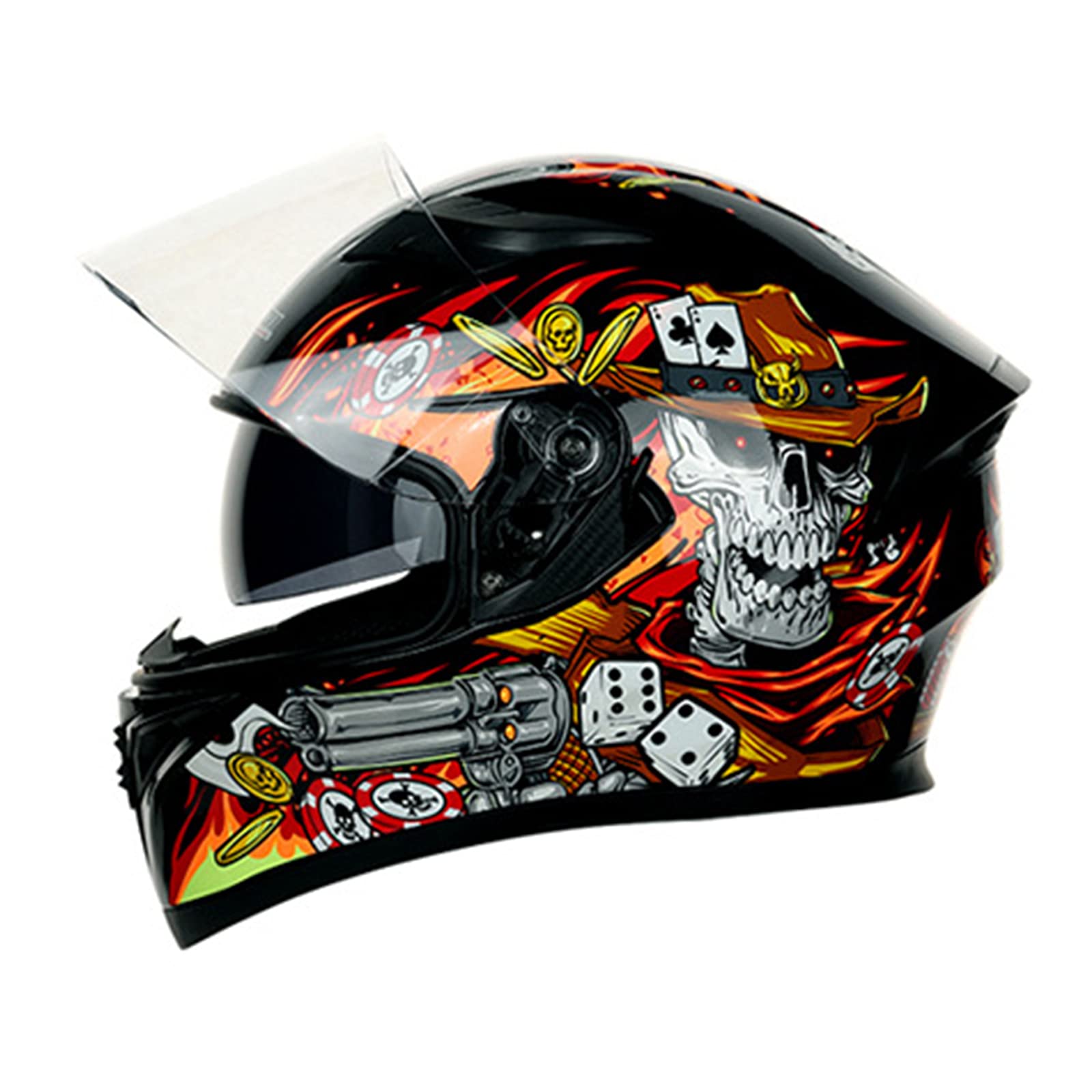 Casco Moto Integrale Casco Moto Da Strada Casco Moto Modulare Apribile Con Doppia Visiera Omologato DOT/ECE Per Uomo E Donna,Black 2,XL