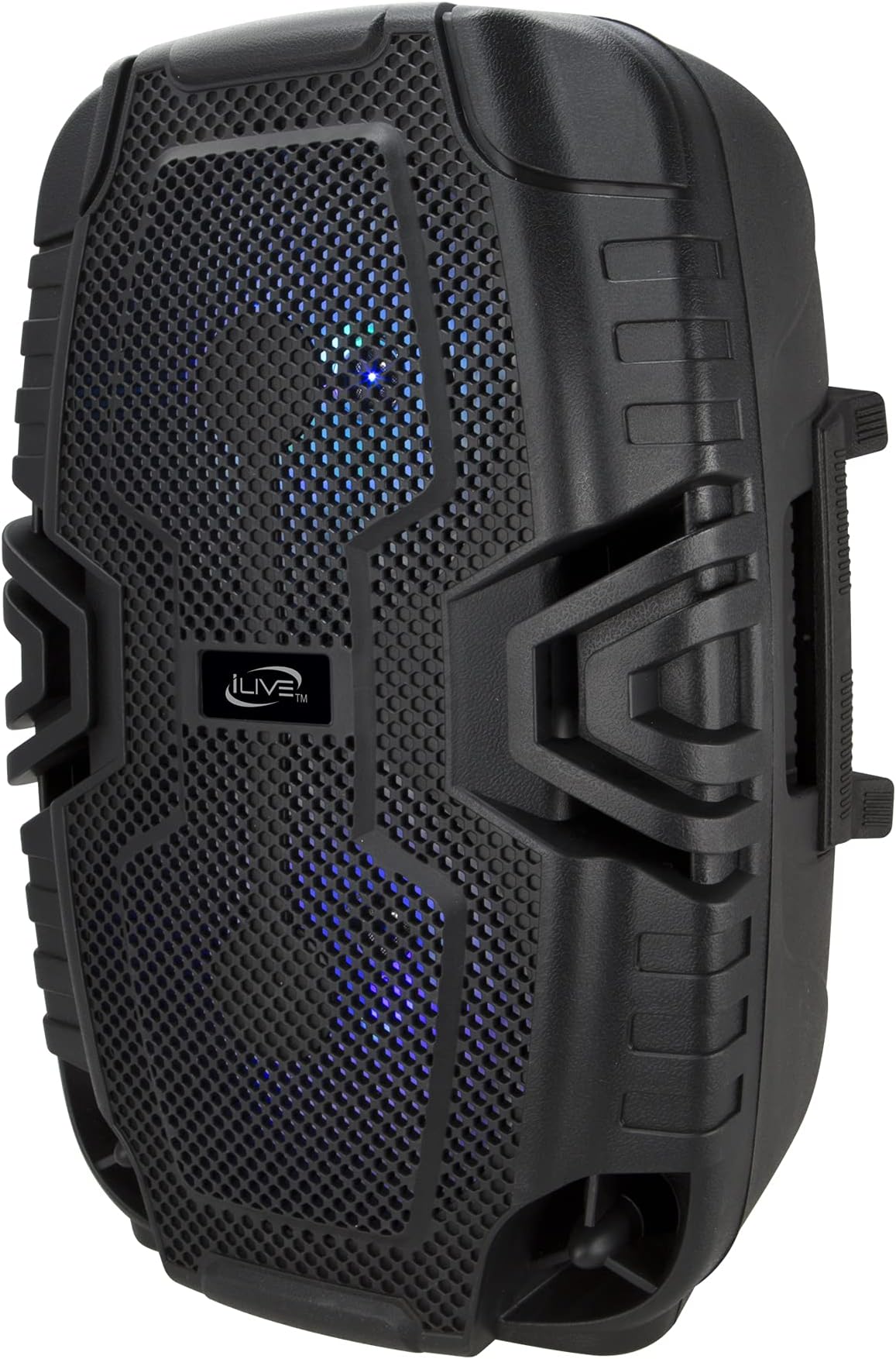 iLive Wireless Tailgate Party Speaker, LED Light Effects, Carry Handle, Black (ISB250B)