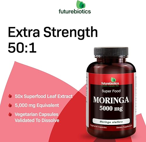Miniatura 4 de FutureBiotics Moringa 5000 mg 60 Vegetarian Capsules