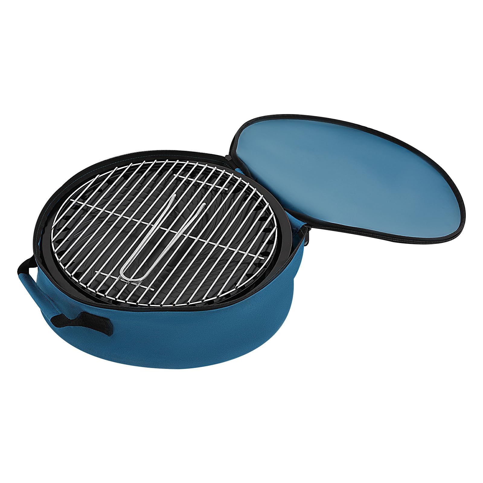 Barbecue a carbonella portatile da campeggio portatile a carbonella, compatto mini barbecue da campeggio per esterni, in acciaio inox a carbonella affumicatore Char Broil BBQ Pit Grill