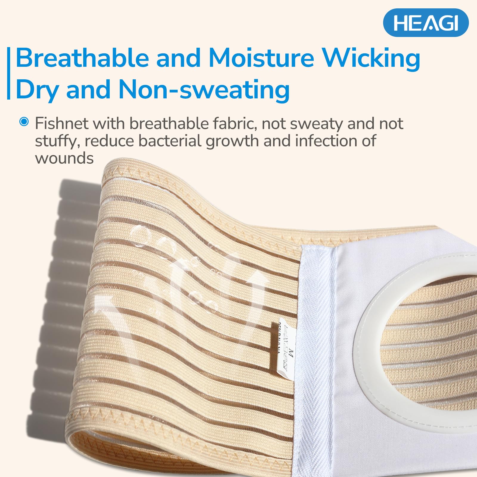 Cinturón de Ostomía Unisex, Elástica Ostomía Hernia Cinturón Colostomía Soporte Transpirable Con Abertura Cinturón Colostomía Accesorios, Ostomía Abdominal Brace Cinturón（M）