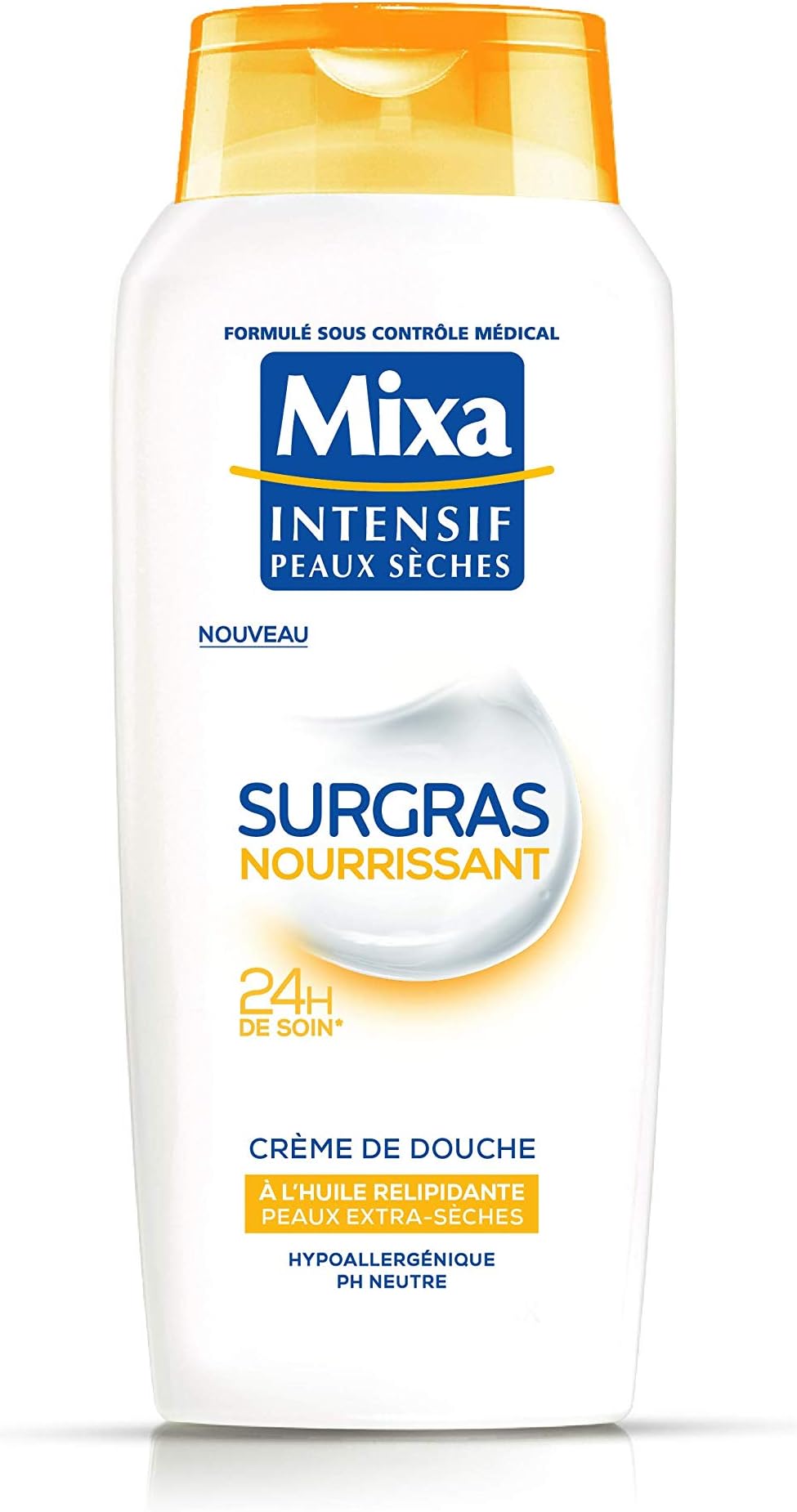 Mixa - Intensive Nourishing Shower Cream for Dry Skin - 400 ml (Pack of 4)