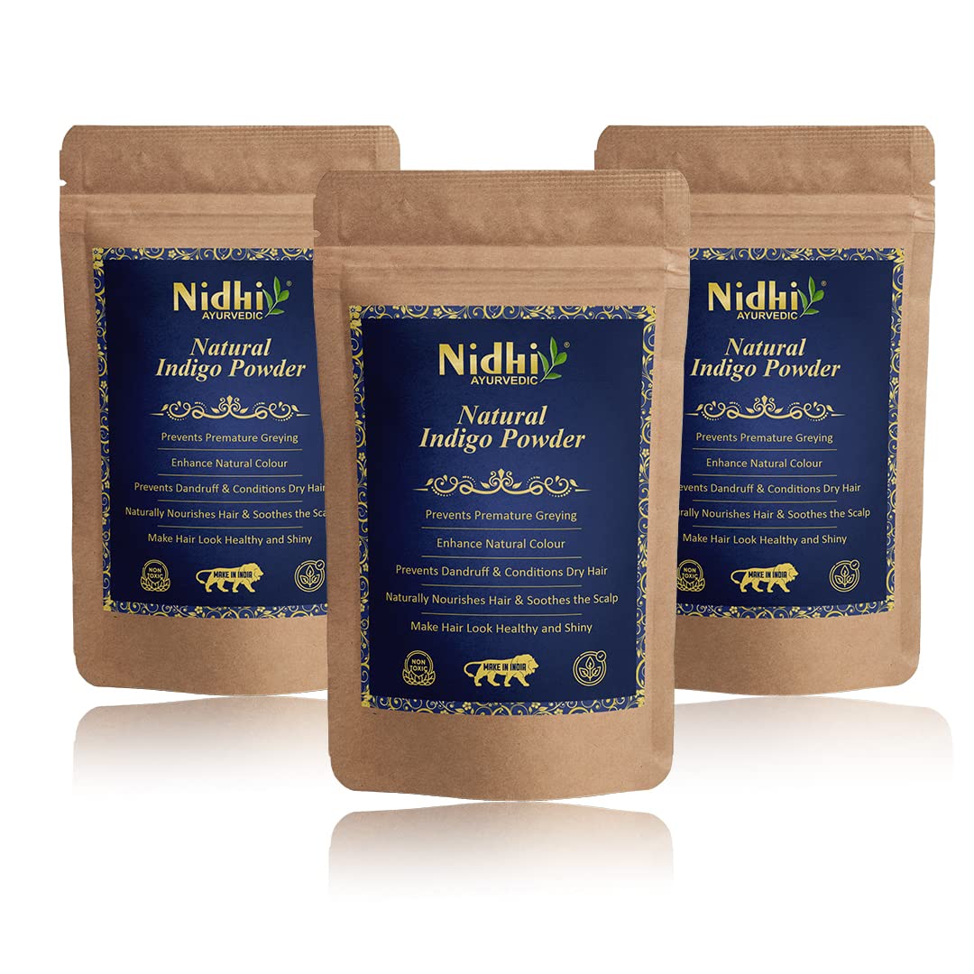 Nidhi Organic indigo powder for hair color/Natural indigo powder (200)-picture-10