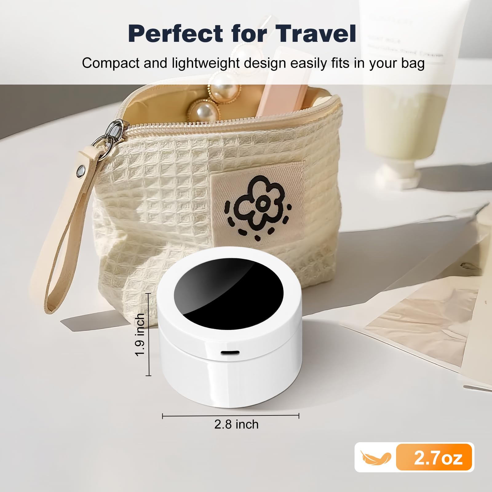 IYE Soporte para cepillo de dientes montado en la pared, limpiador personal portátil con funda para baño y viajes, mantiene los cepillos frescos y limpios