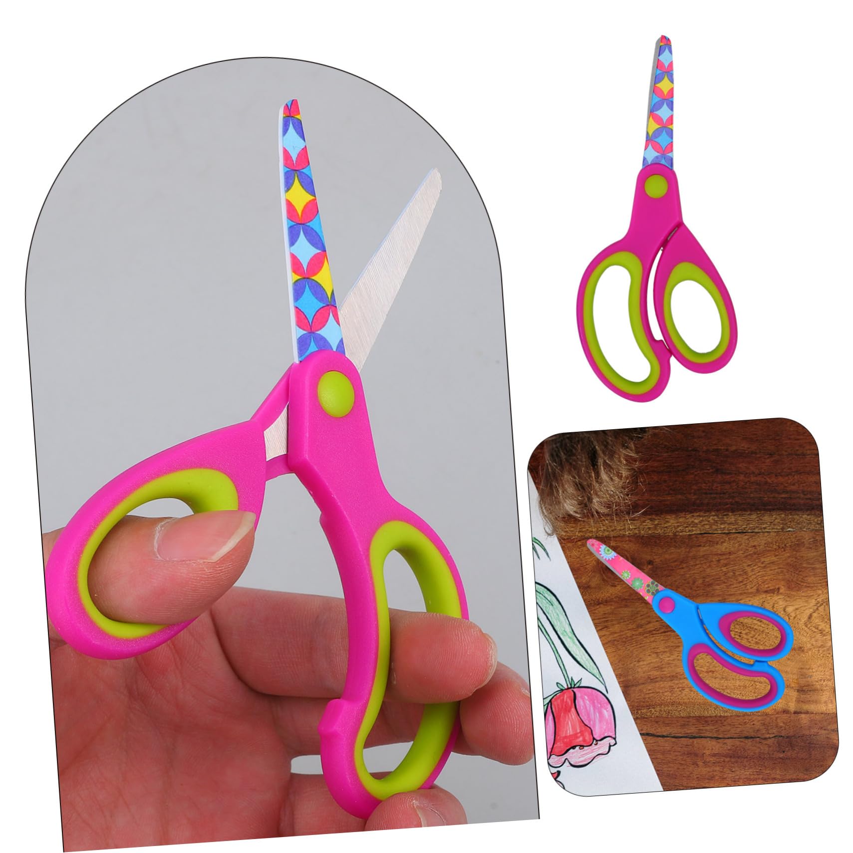 Operitacx 5 Ensembles Lot De Ciseaux Créatifs Multifonctions Pour Garçon Fille Petits Outils De Découpe Pour Travaux Manuels Et Scrapbooking Adaptés Aux Garçons Et Filles 3 Pièces * 5