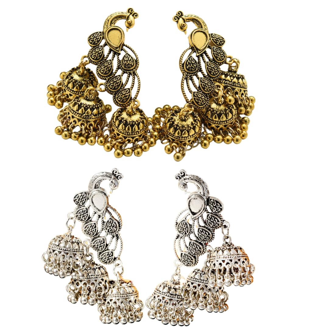 See full amazon price history chart for Combo of 2 Antique peacock with bells drop earrings for Girls. Combo of 2 Antique peacock with bells drop earrings for Girls. (B0D45MYMJQ) Amazon Price History, Amazon Price Tracker