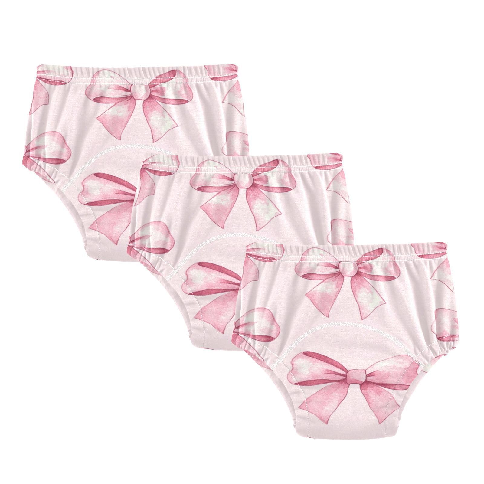 Coikll Pink Bows (1) Toddler Training Underwear Waterproof Baby Pee Pants -2T