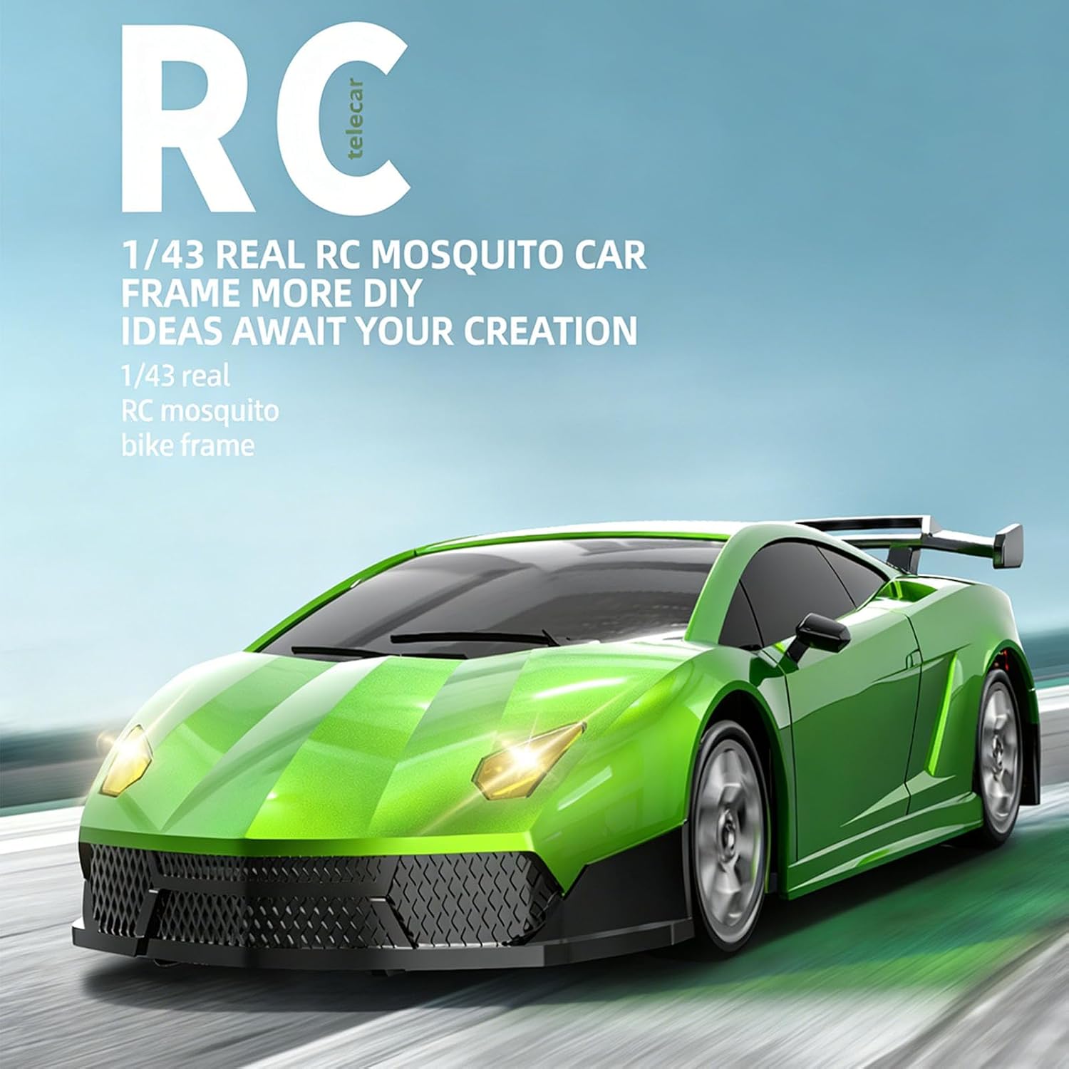RC Drift Car, 1/43 Scale Mini Remote Control Car with 3 Level Adjustable Gyro and 2.4GHz, 4WDHigh Speed Racing Cars for Adults