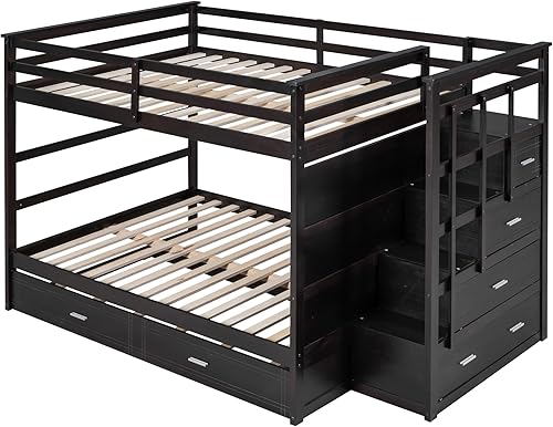 Miniatura 354 de Versatility - Litera individual sobre individual con escritorio y armario integrados, cama alta de madera maciza y plataforma independiente con