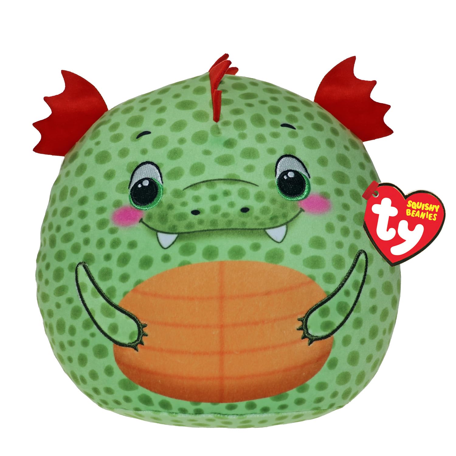 TY Squishy Beanies - Griffin the Dragon, Soft Plush Cushion with Green Eyes, Gift Idea for Young and Old - All to Collect - 22cm - T39417