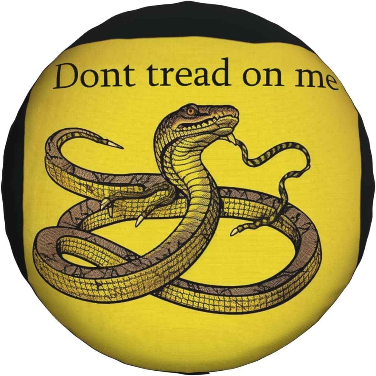 Spare Tire Cover 14 Inch Waterproof Dust-Proof Wheel Tire Cover Dont Tread On Me Wheel Protector Fit for Trailer, Rv, SUV and Many Vehicle image 4