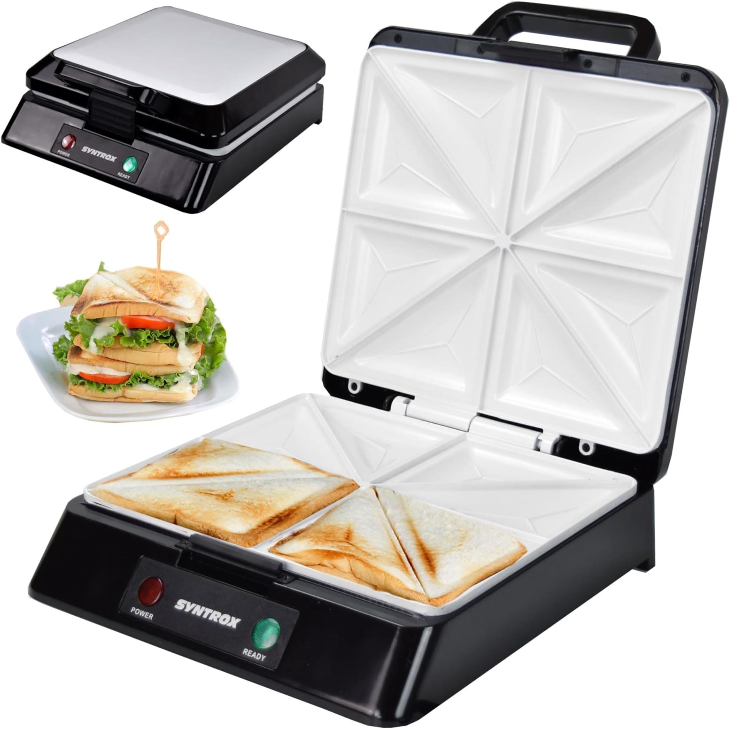 WMF Lono Sandwich Maker, Sandwichtoaster, für 2 Standard- oder XXL
