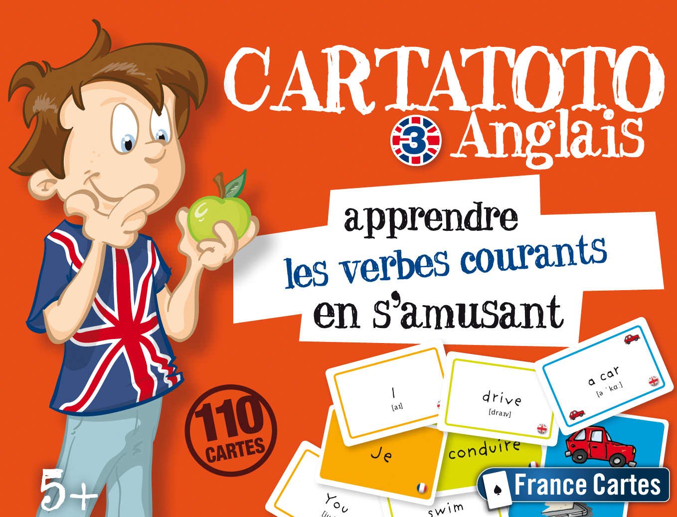 Cartatoto Conjugaison – Jeu éducatif De 110 Cartes Pour Apprendre Les Verbes Dès 5 Ans (CP-CE2)