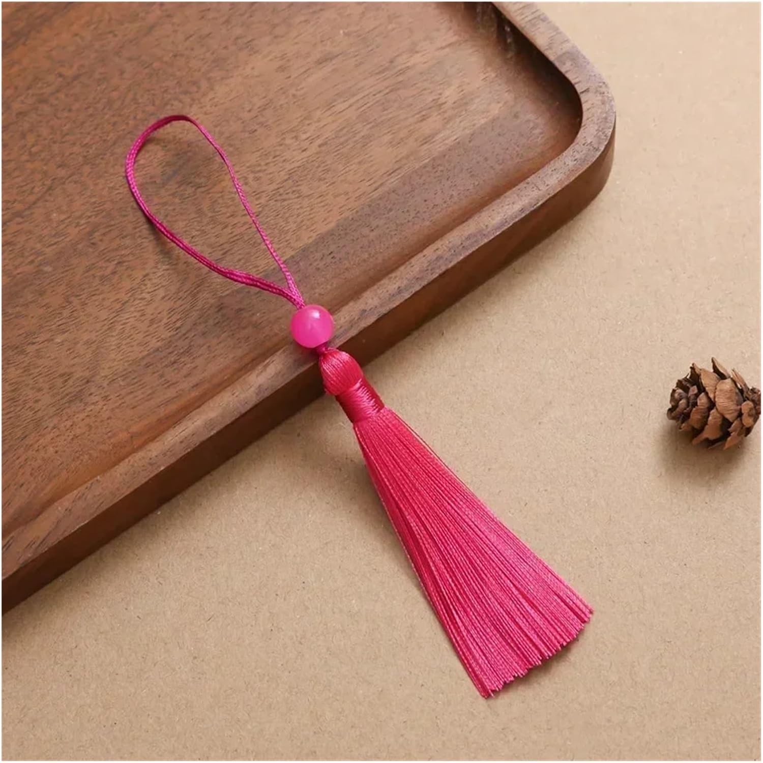 Silk Thread Tassels 160pcs Polyester Silk Tassels for Bookmark Jewelry Making for Jewelry Making DIY Projects Bookmarks(Light Purple)