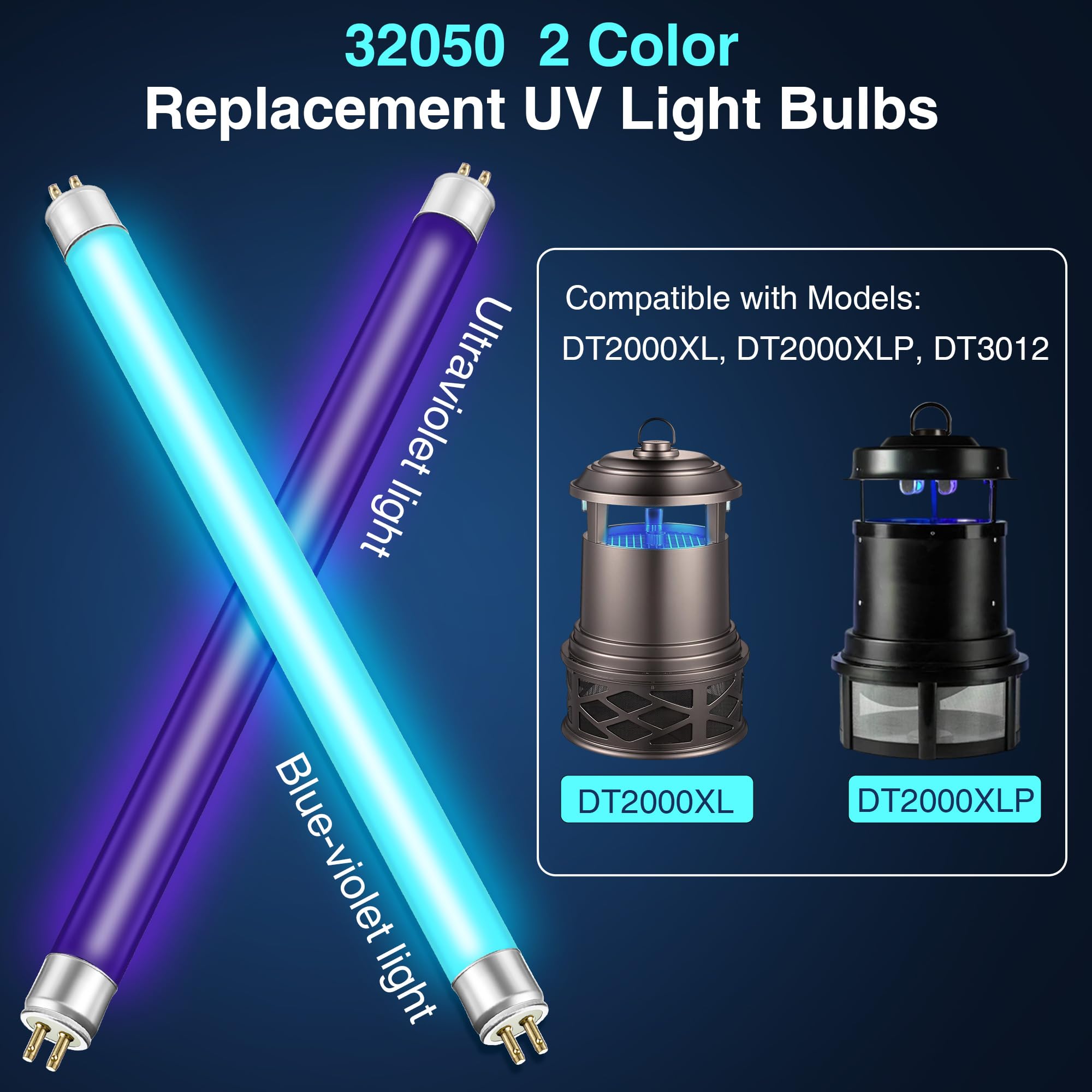 Amazon.com : Qualirey 4 Pack 32050 6W Replacement UV Light Bulbs
