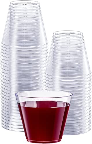 SETUP Clear Hard Plastic Cups/Tumblers [9 oz. Squat - 100