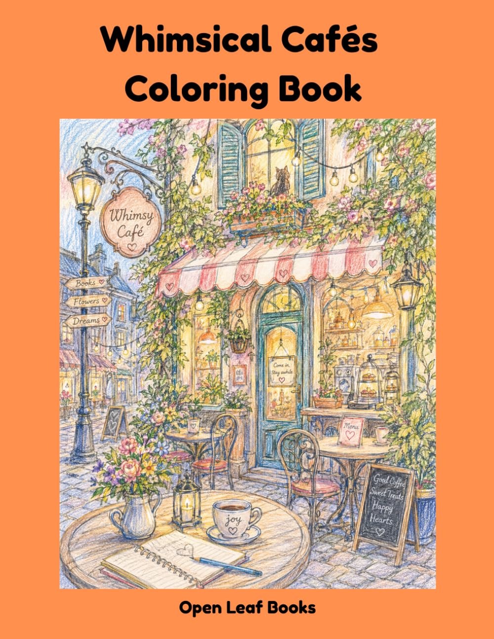 Whimsical Cafés: Coloring Book for Adults