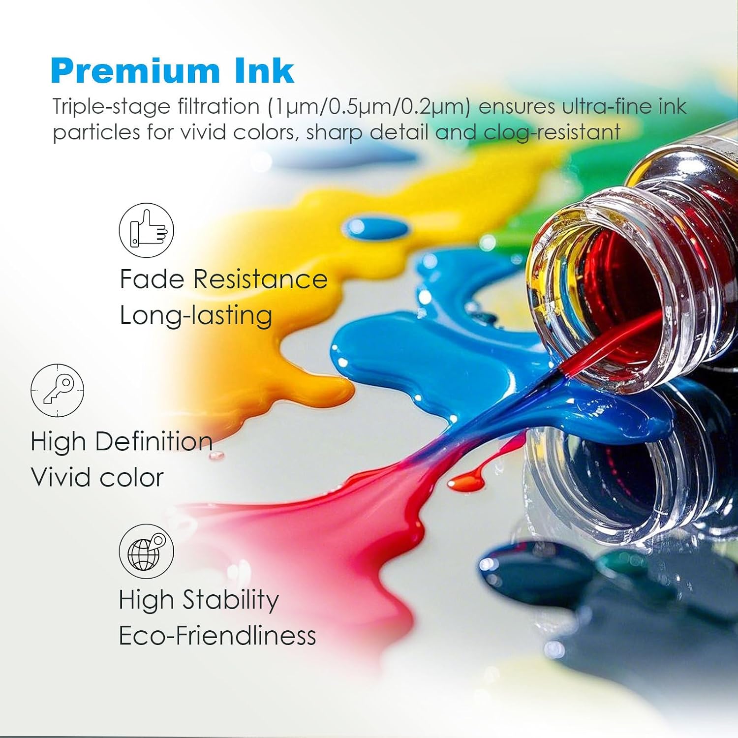 766 Ink Cartridges 300ML High-Yield Replacement for HP 766 Ink for HP DesignJet XL3600 Series Printer 3ED57A P2V89A P2V90A P2V91A P2V93A 3ED55A (6-Pack, PK/MK/G/C/M/Y)