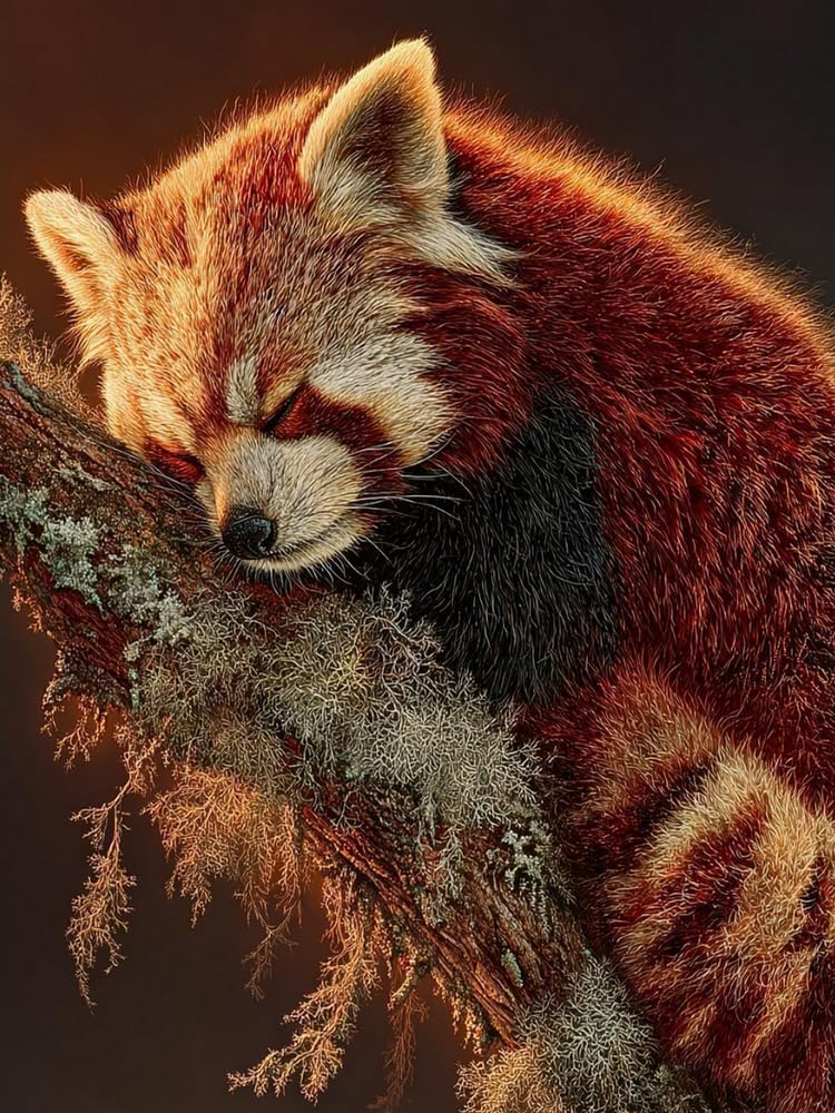 Brennora Embroidery Cross-Stitch Kits for Adults Beginners Pre Printed Cross Stitch Kit 11CT Needlework Arts and Crafts for Home Decor Red Panda 16x20 inch