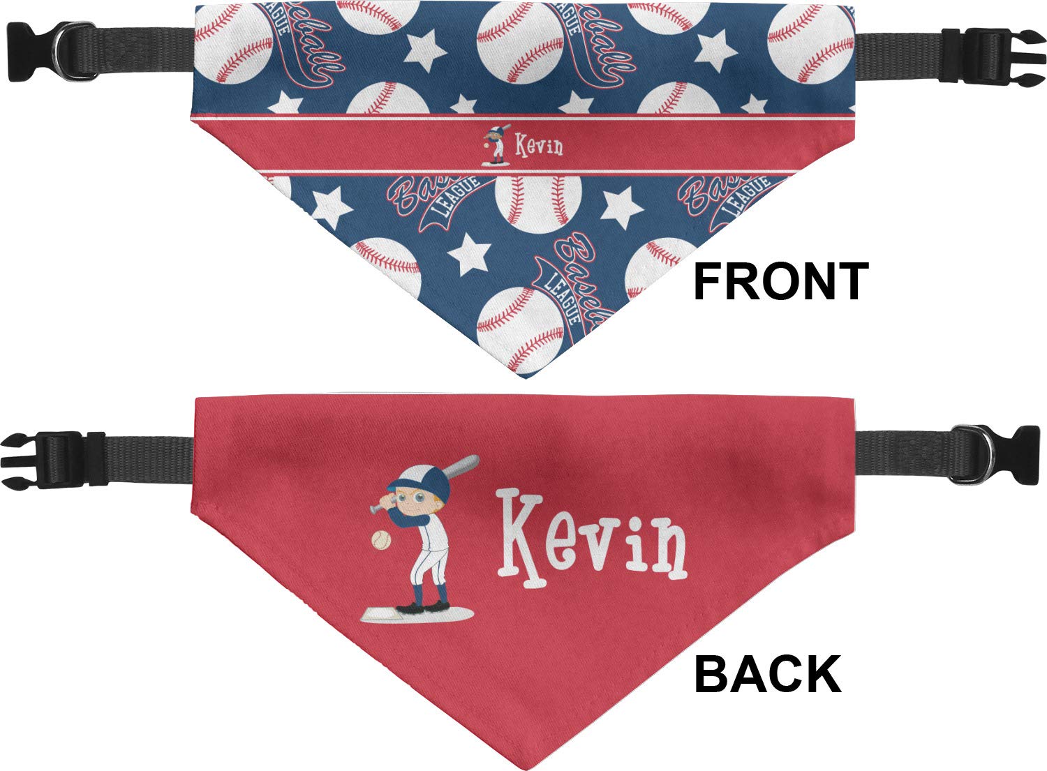 RNK Shops Personalized Baseball Dog Bandana - Medium