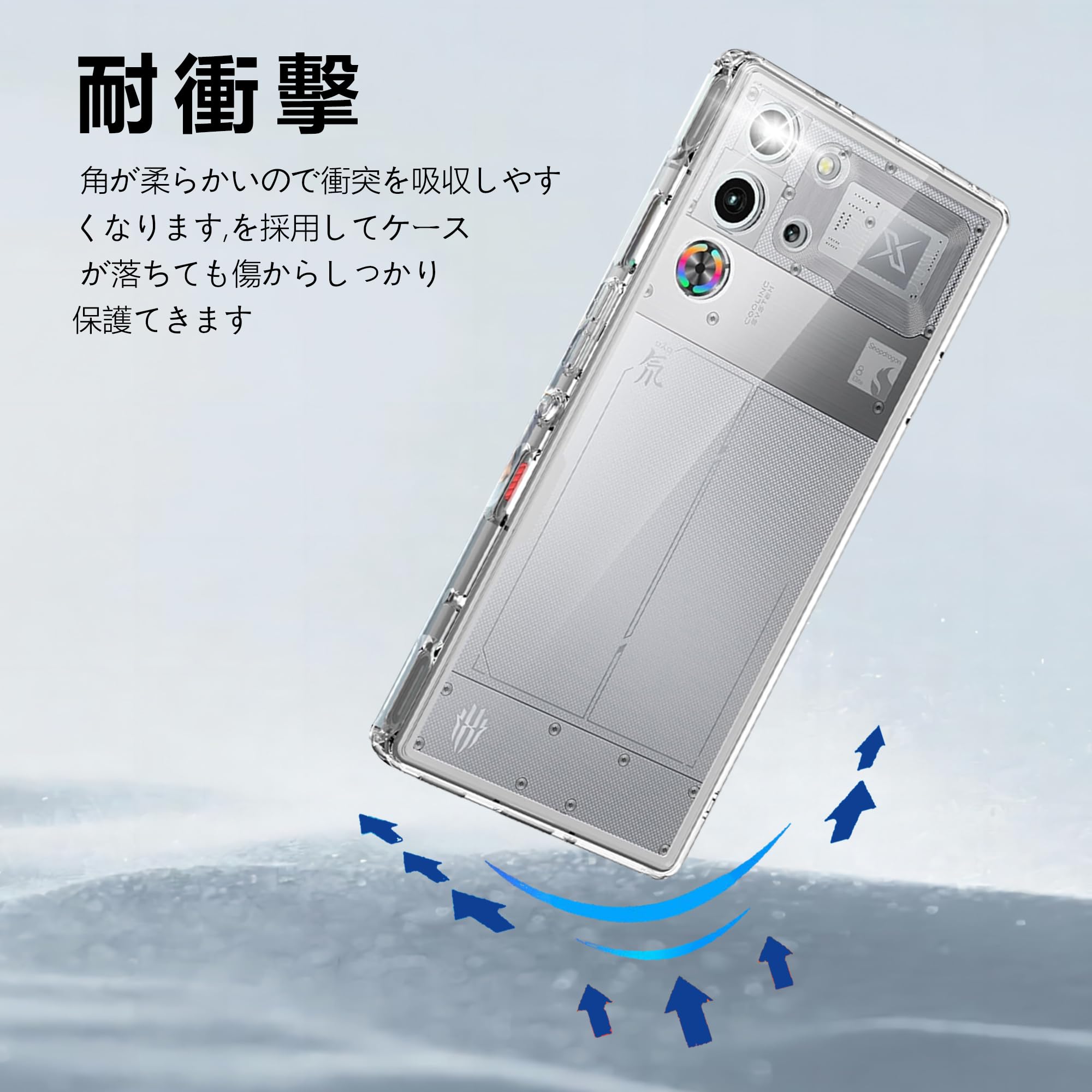 REDMAGIC 10Pro 16G+512GB スマホカバースマホフィルム付き Amazon | For RedMagic 10 Pro/Red Magic 10 Pro+ ケース クリア 保護
