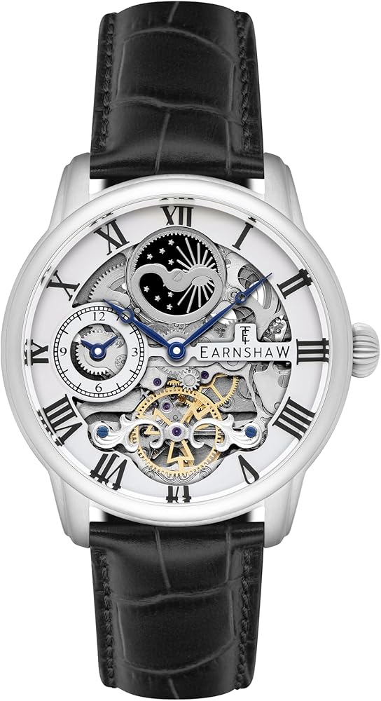 Amazon.com: Thomas Earnshaw Mens 44mm Longitude Dual Time