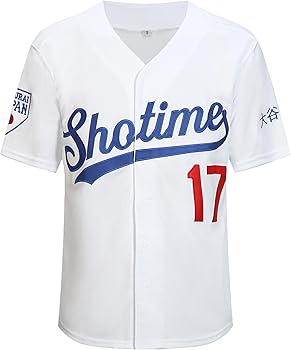 OHTANI 17 ホワイトジャージ　XL bricklayers Men's Baseball Ohtani Jersey 17# Shotime Fans Sport