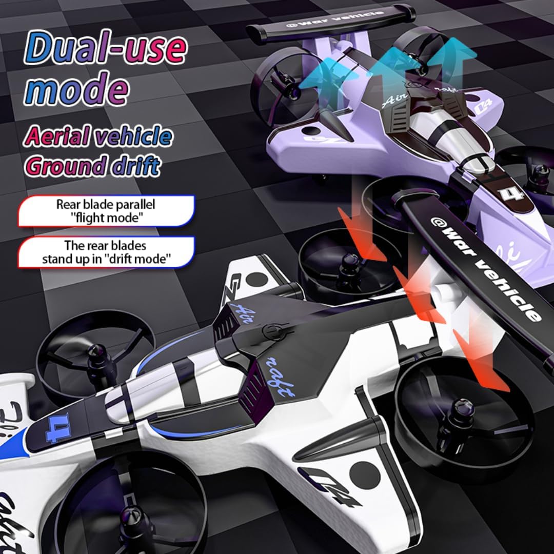 2 in1 Remote Control Car and RC Plane Stunt Drone RC Drift Car Anti Collision Drift Drones Flying Drone for Kids Remote Control Airplane for Kids 8-12 Kids Drone Plane Mini Drone for Kids 4-16