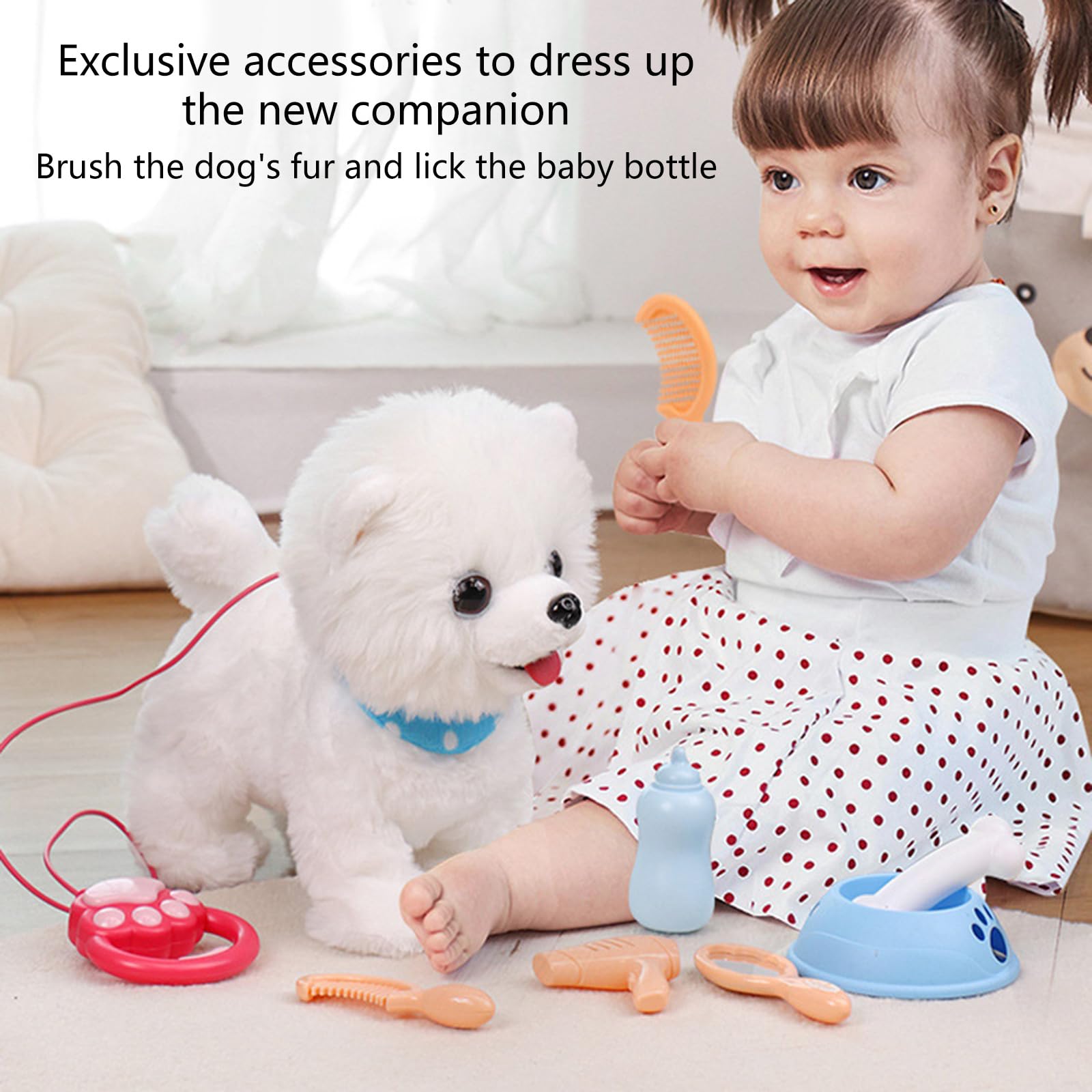 Creatura Peluche Animata con Effetti sonori e trasduttore Movimento Include Set Alimentazione da 6 Giocattolo educativo Peluche parlante in Movimento