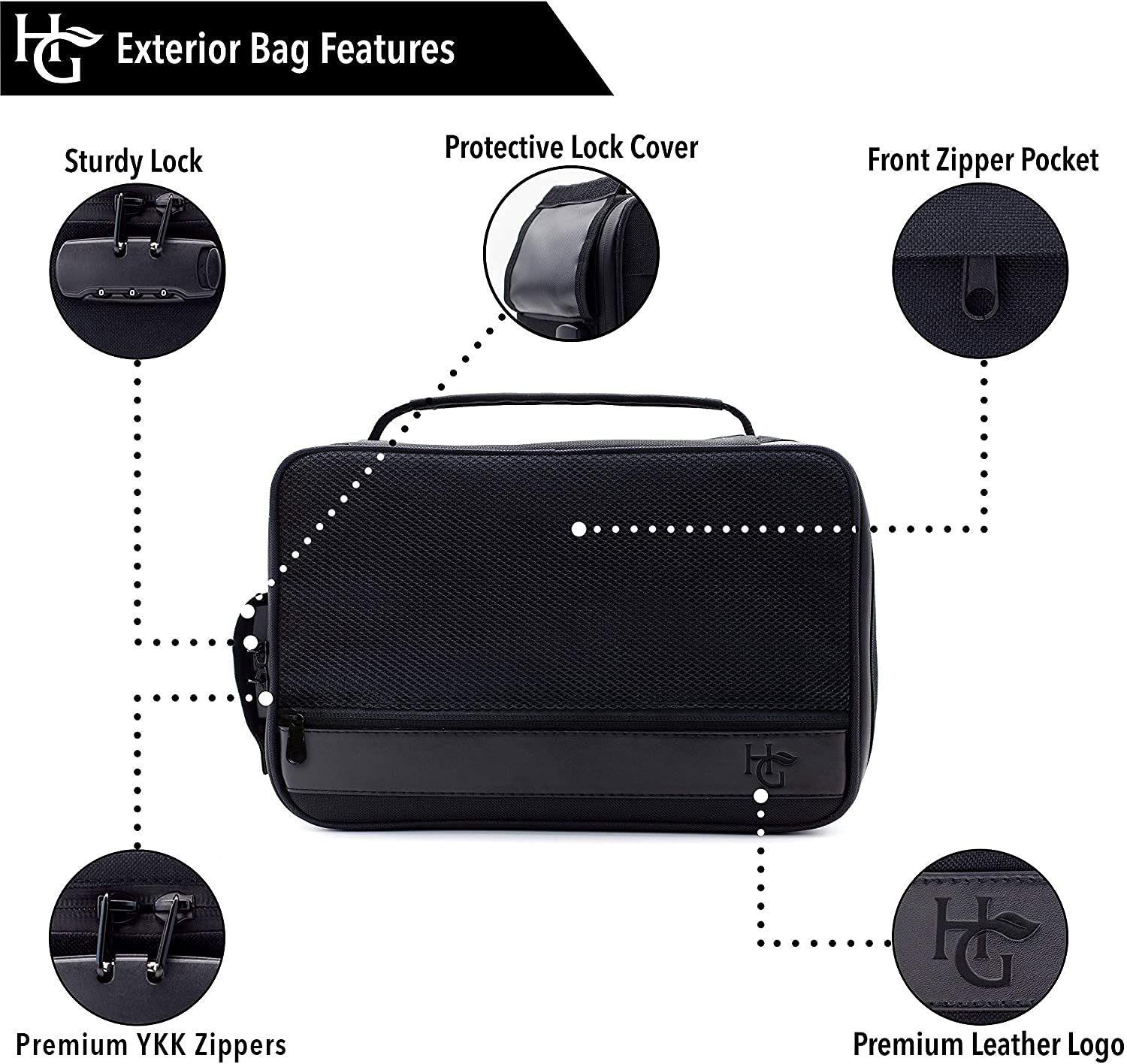 Buy Herb Guard Black Large Smell Proof Case with Combo Lock (Smell