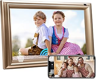 WiFi Digital Photo Frame 10.1 Inch IPS HD Cloud Smart Digital Picture Frame,16GB Storage, Wall Mountable, Auto-Rotate, Share Photos via App, Send Photos from Anywhere