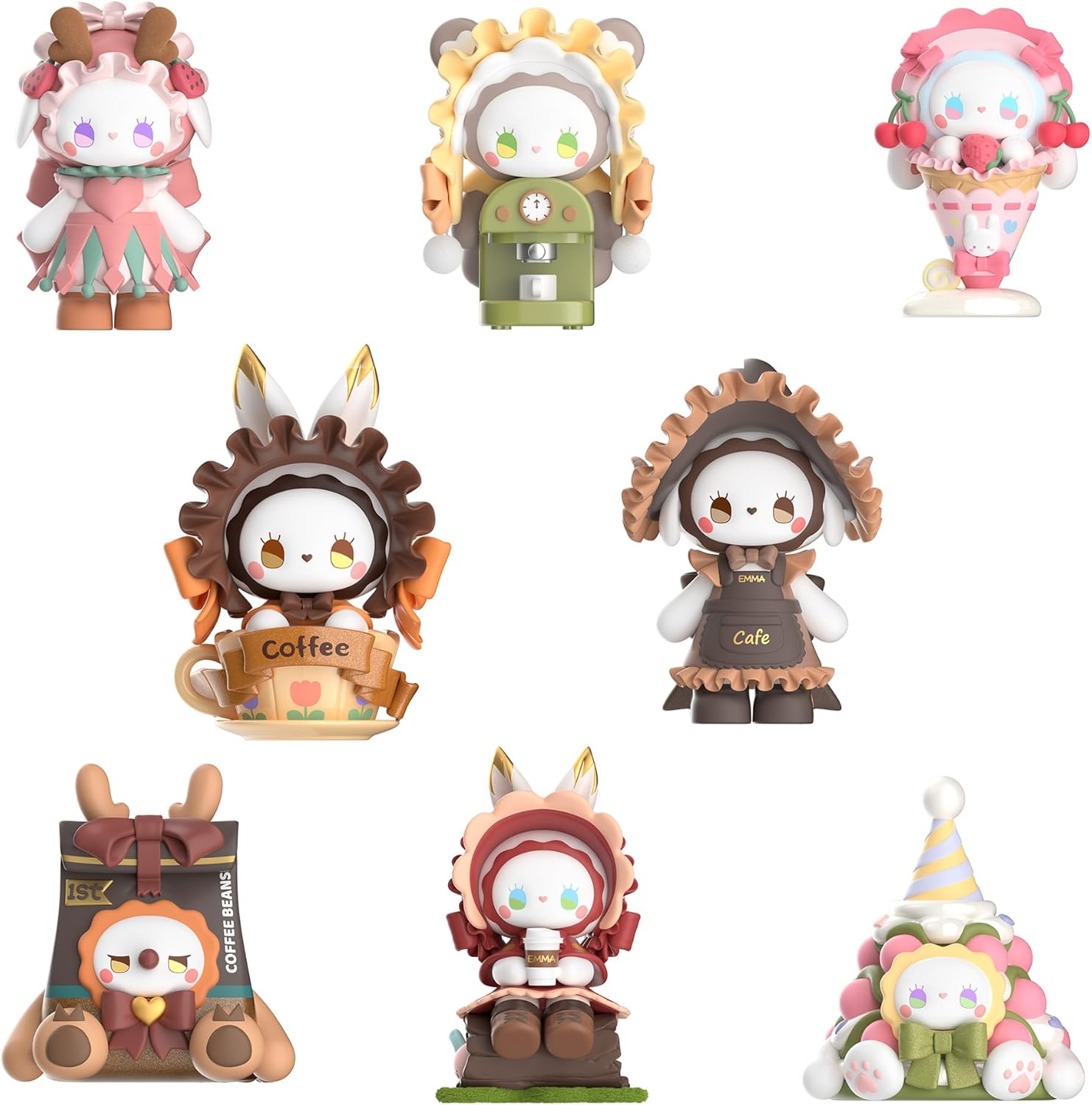 Emma Blind Box Toy Box Bulk Popular Collectible Random Art Toy Bags Cute Figure Creative Gift Boxes Surprise Desktop Decroration for Christmas Birthday Party Holiday Time River Series