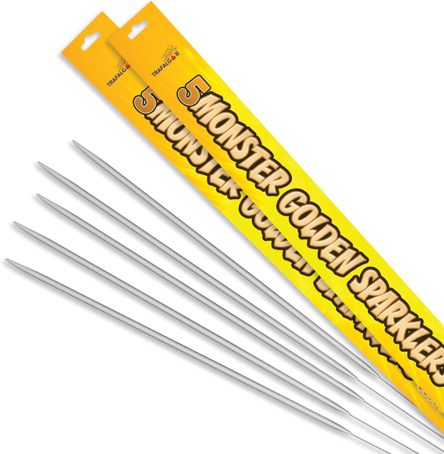 Pack of 100 Monster Golden Sparklers - Extra Large (45c m /18") Jumbo Category 1 Party Sparklers for Indoor or Outdoor Use for Bonfire Birthdays Weddings Halloween Newyear Christ mas