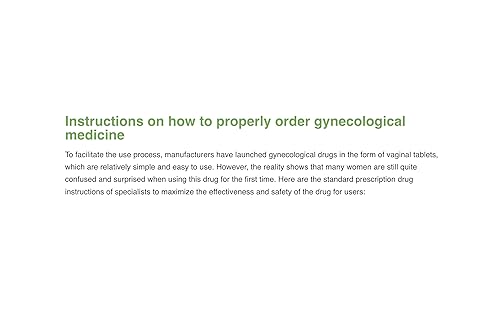 Instructions on how to put vaginal pills simply and correctly