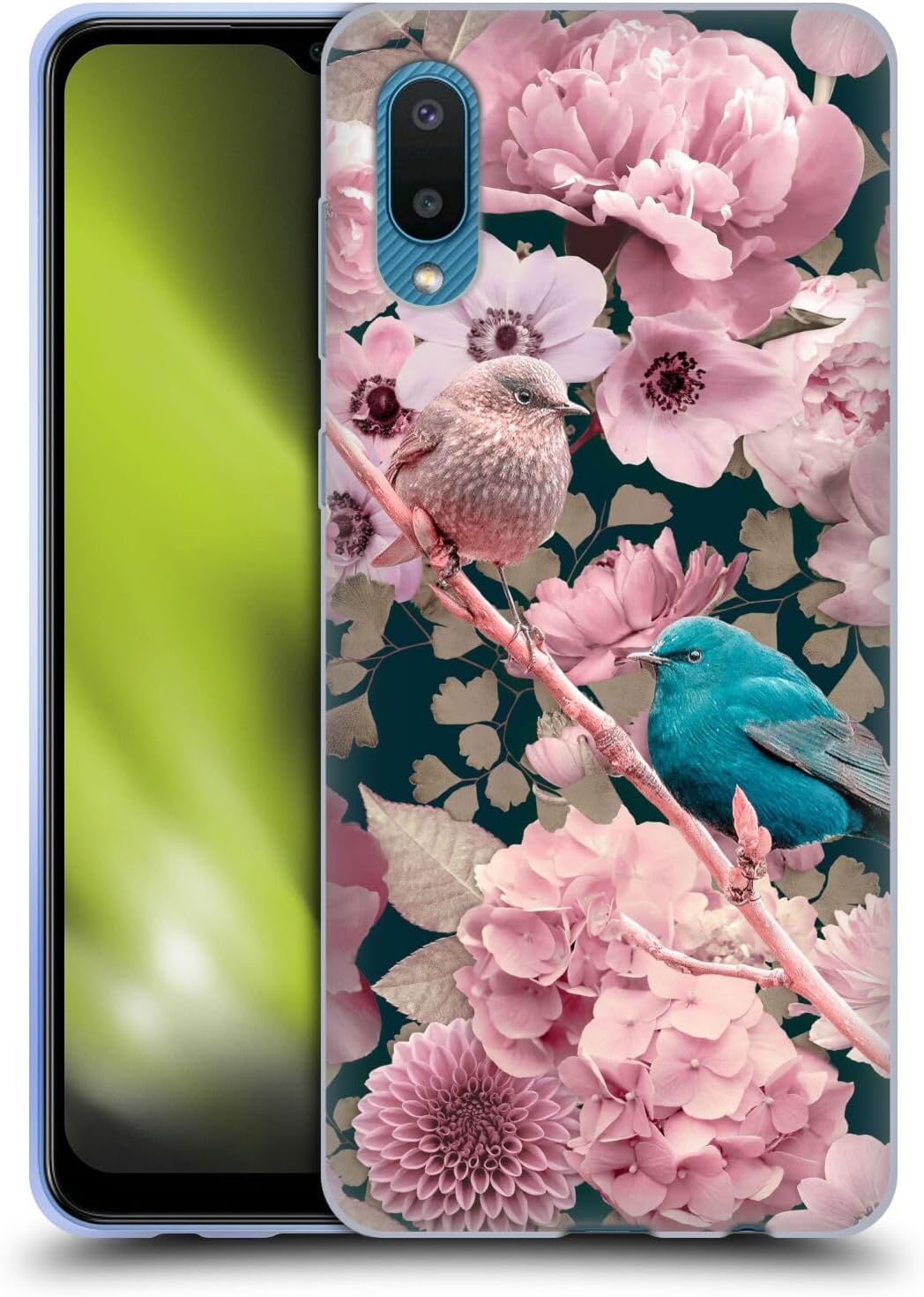 Head Case Designs Officially Licensed LebensArt Sparrows In Pink Birds And Floral Gel Case [Military Grade Protection] Compatible With Samsung Galaxy A02/M02 (2021)