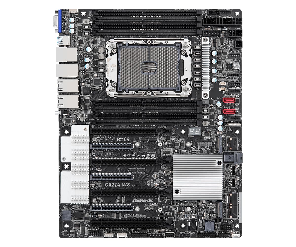 Asrock PLACA Base WS Intel Socket P+ C621A ATX 8XDDR4 3200, M.2 3X4, SATA3 USB3.2 Gen 2