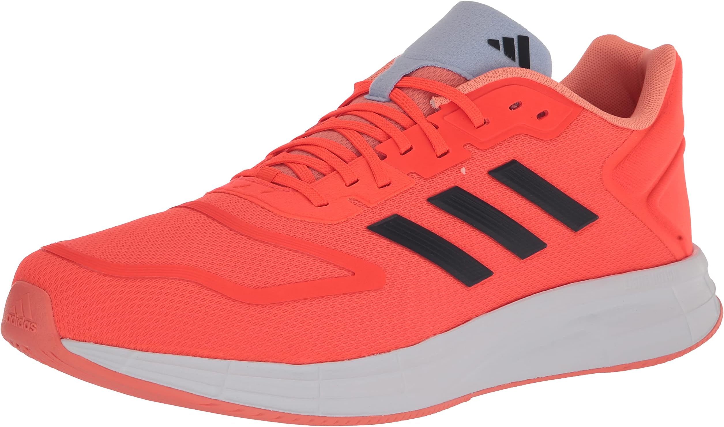 adidas red and blue striped shoes