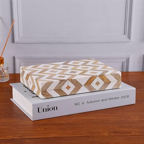 Miniatura 7 de Handicrafts Home Colección Marquet Array - Joyero decorativo hecho a mano para recuerdos, baratijas y decoración del hogar, caja para almacenamiento