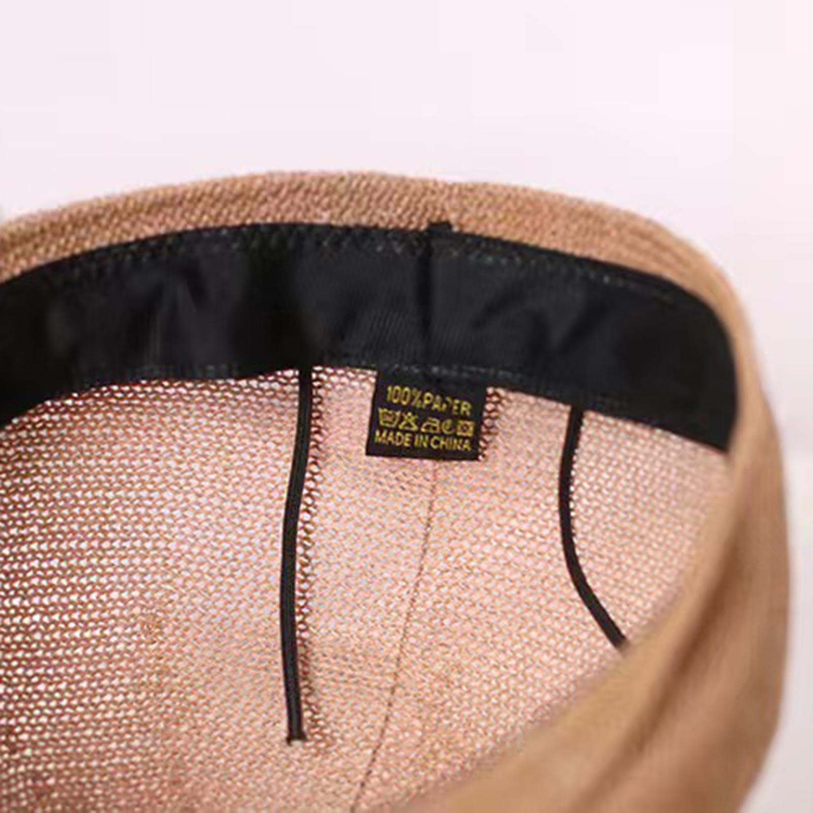 rockible Chapeau D'été En Paille Visière Courte Béret de pour Homme Décontracté/Kaki, Brun, 58cm
