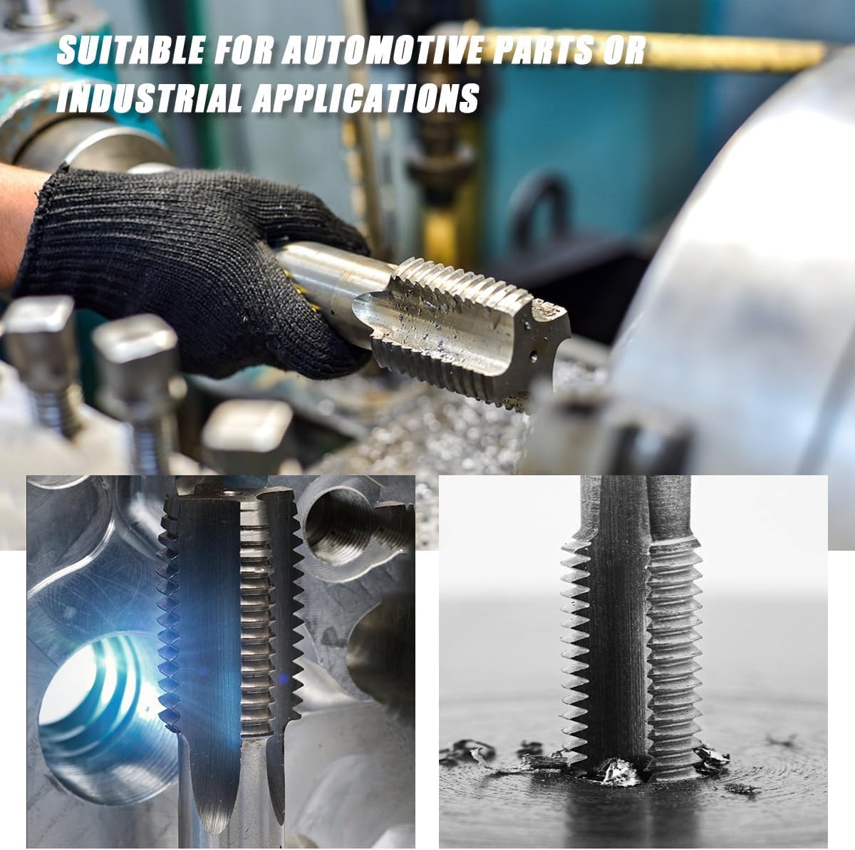 Set Di Maschi a Tubo NPT, 6 Pezzi Rubinetti per Tubi Filiera per Filettatura, 1/8",1/4",3/8",1/2",3/4",1", Maschi per Filettatura Kit Rubinetto Filettato per Filettare per Riparazione Auto
