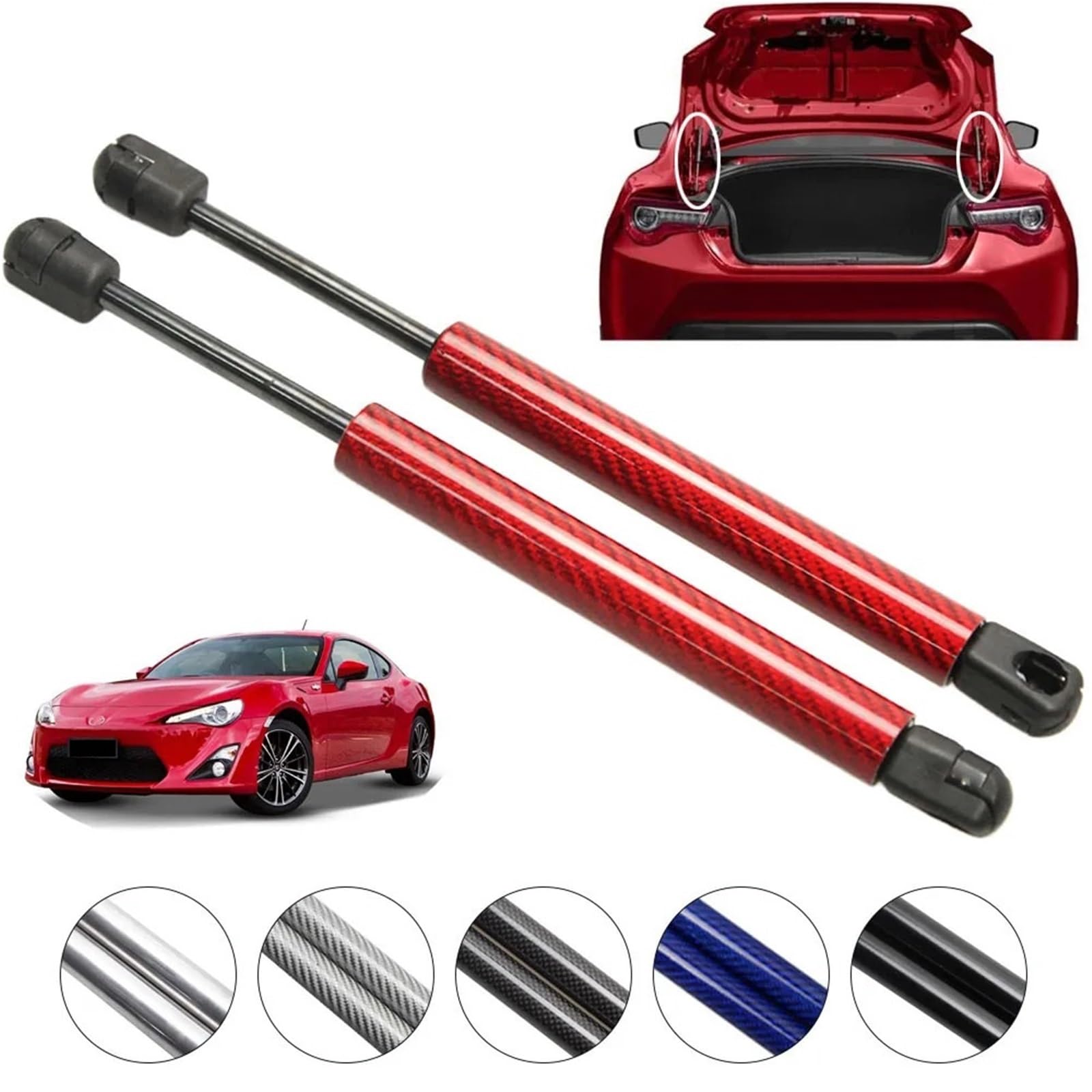 Amortyzator gazowy sprężyna gazowa Pasuje do TOYOTA GT 86 Coupe (ZN6_) 2012-2016 Podnośniki, amortyzatory, drążki kierownicze, amortyzatory, bagażnik bez spojlera 244,5 mm(Normal black)