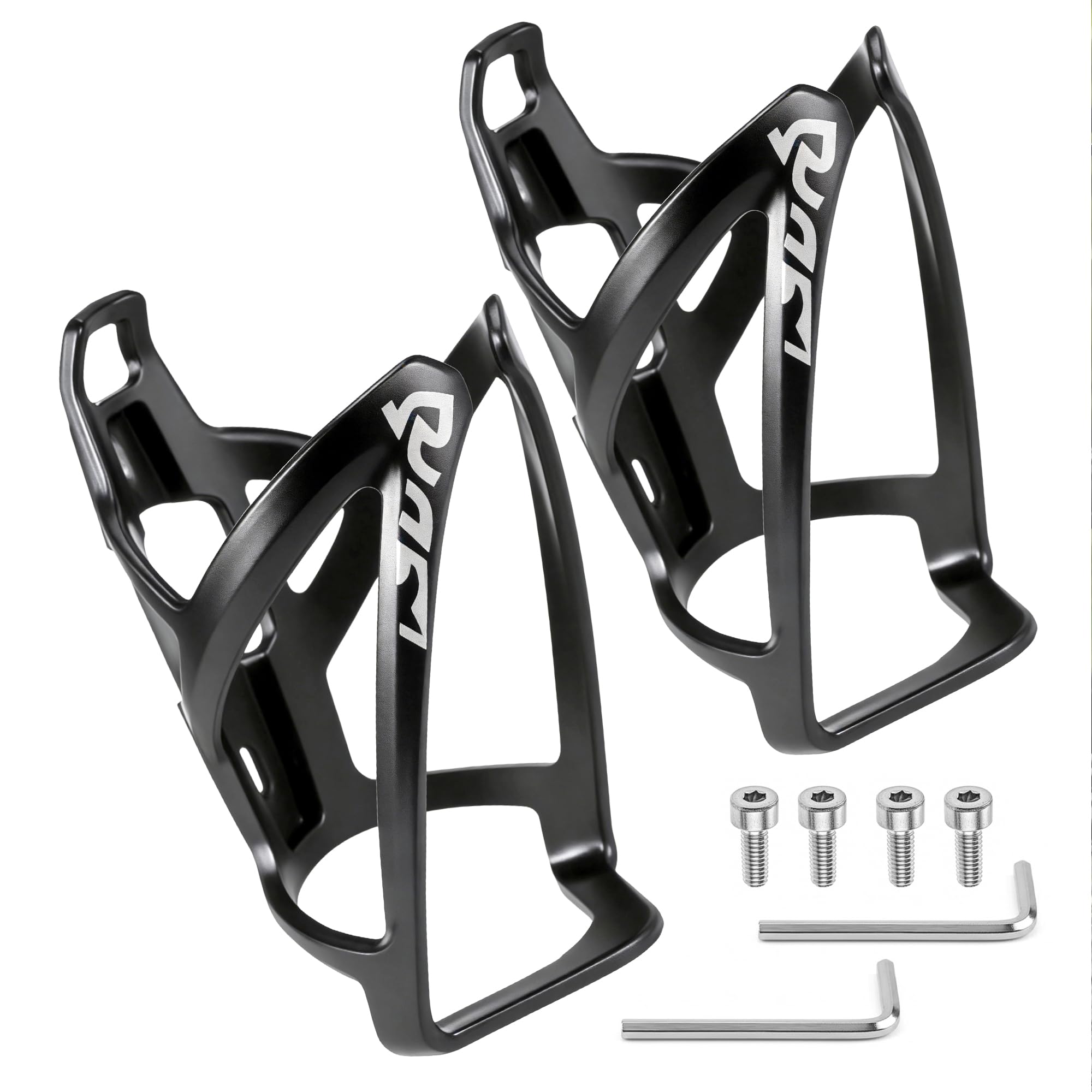 Lot de 2 Porte Bouteille de Vélo, Porte Gourde Velo Porte Gobelet en Plastique PC Haute Résistance Porte Gobelet pour VTT, vélo de Route et VTT avec vis et Outil de Montage