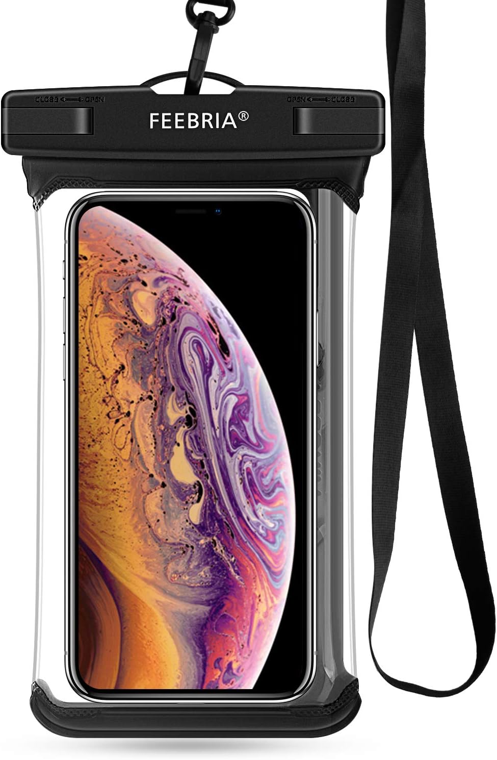Universal Waterproof Case, IPX8 Waterproof Phone Pouch Dry Bag Compatible for iPhone Xs Max/XS/XR/X/8/8P/7/7P Galaxy up to 6.2", Protective Pouch for Pools Beach Kayaking Travel or Bath