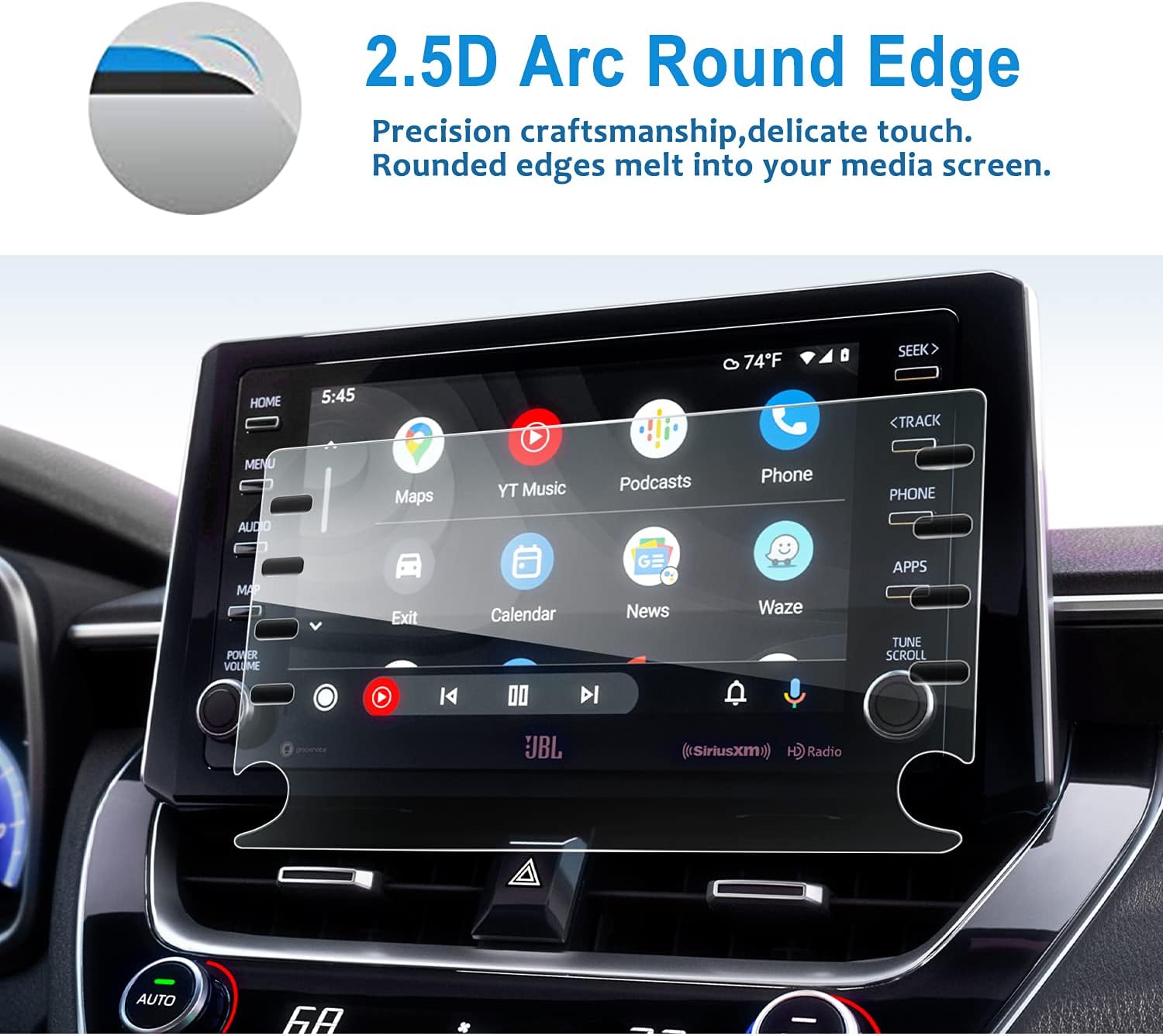 LFOTPP Glass Screen Protector for 2022 T oyota Corolla Cross 8 Inch Subcompact SUVs Tempered Glass Navigation 9H Hardness Car Infotainment Stereo Display Center Touchscreen Protective Film