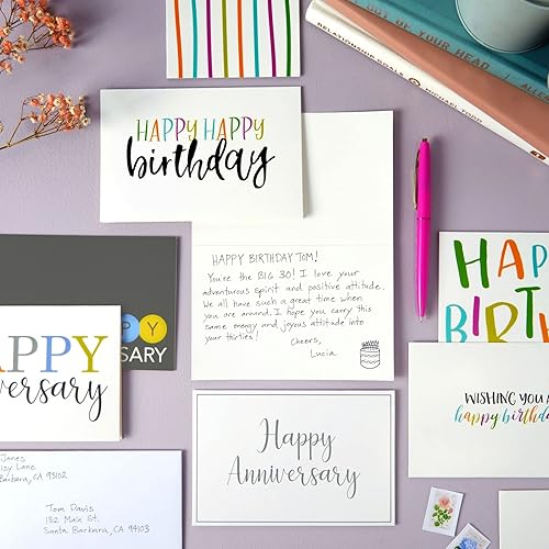 Miniatura 3 de Best Paper Greetings Caja surtida de tarjetas de cumpleaños y aniversario, surtido a granel con sobres, tarjetas de cumpleaños, saludos de feliz
