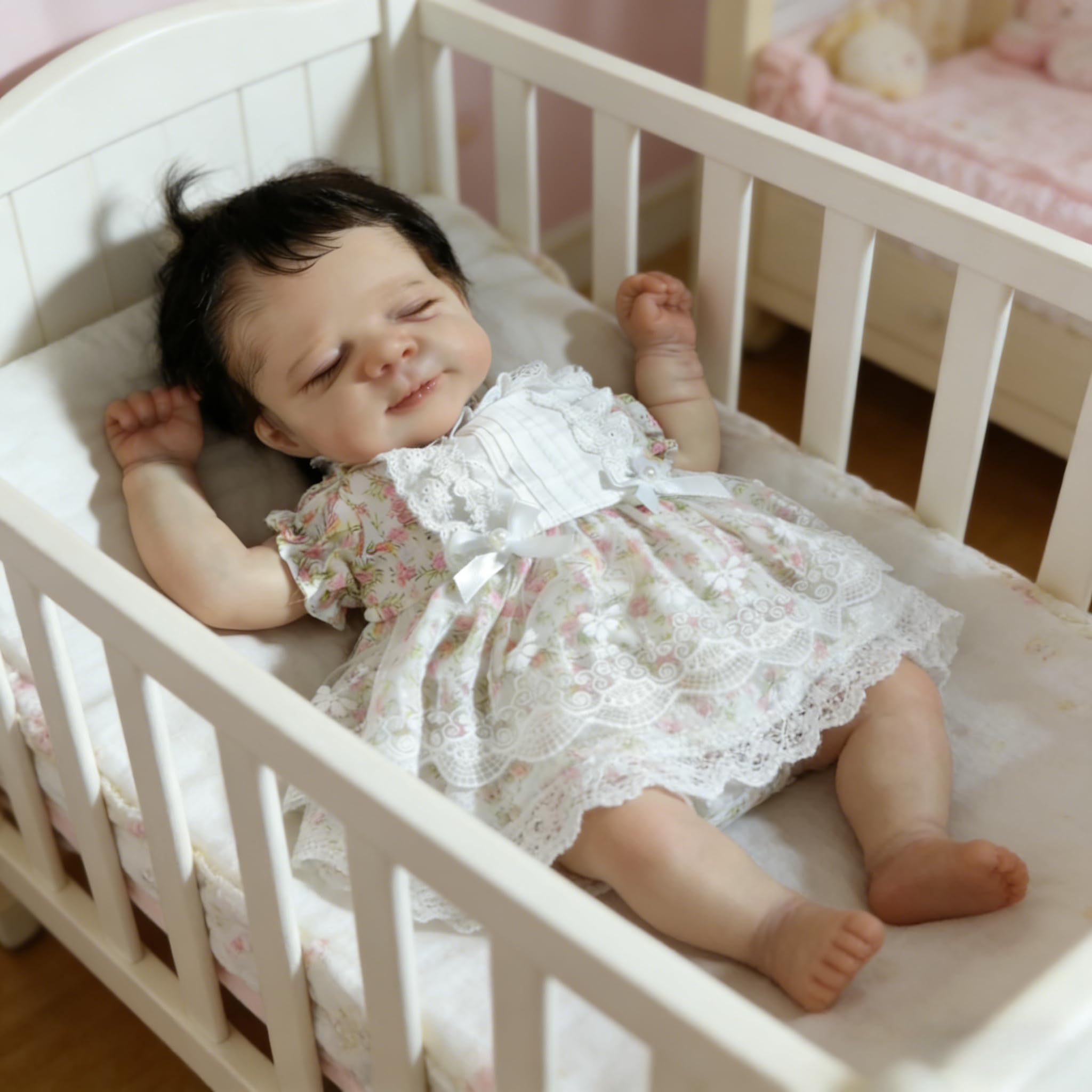 Realistyczny miękki silikon Reborn Baby Doll Girl Cloth Body 45 cm, które wyglądają jak prawdziwe noworodek, ręcznie robione winylowe kończyny, realistyczne, Reborn Baby Dolls zabawka