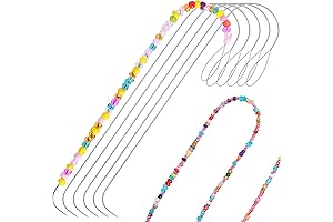 Karsspor 6 PCS Large Eye Curved Beading Needles